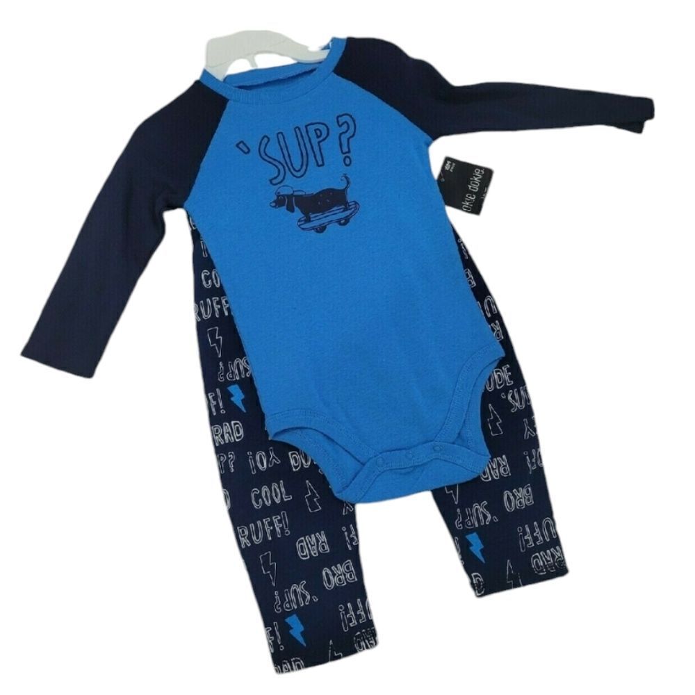 Okie Dokie blue 2 tone matching outfit